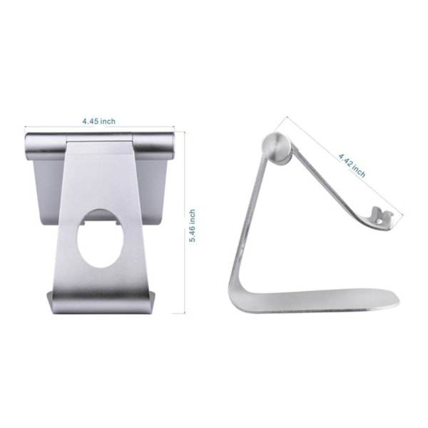 Universal foldbar tabletholder til skrivebordet - Sølv Silver grey