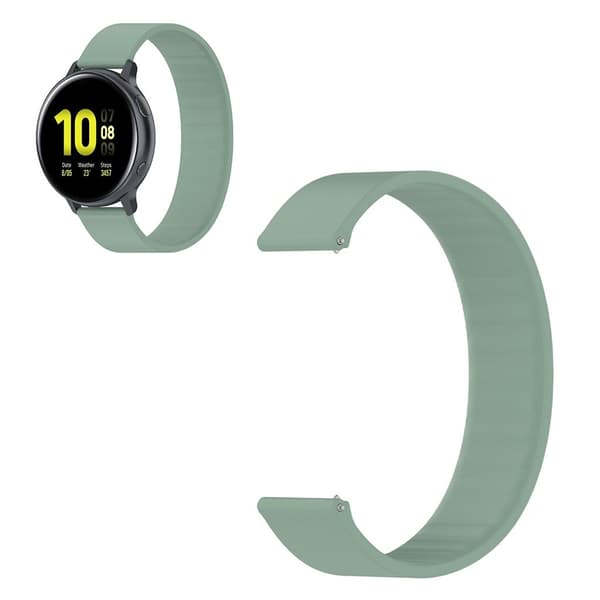 20mm Universal elastinen silikoni ranneke - Vaaleanvihreä / Vaaleanvihreä Green