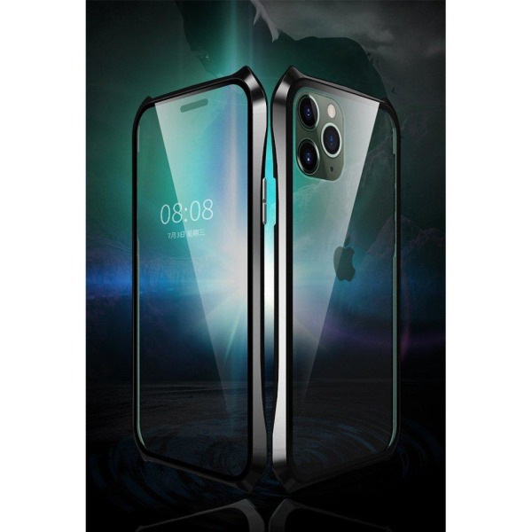 Luphie Bat iPhone 11 Pro Max Alu-Bumper + Glass - Black Svart