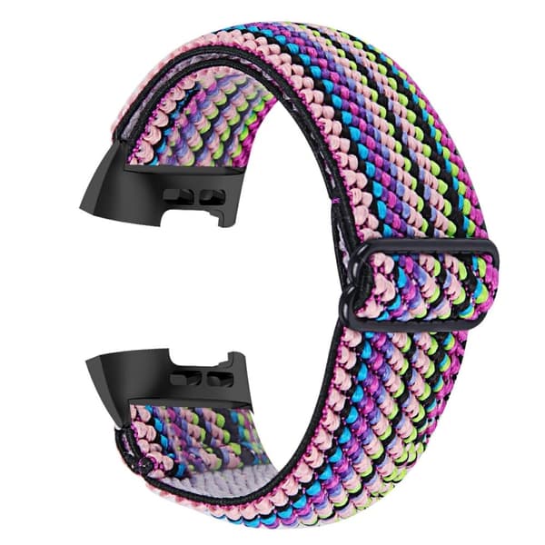 Fitbit Charge 4 / 3 elastisk nylonrem med mönster - Flerfärgat Vävmönster multifärg