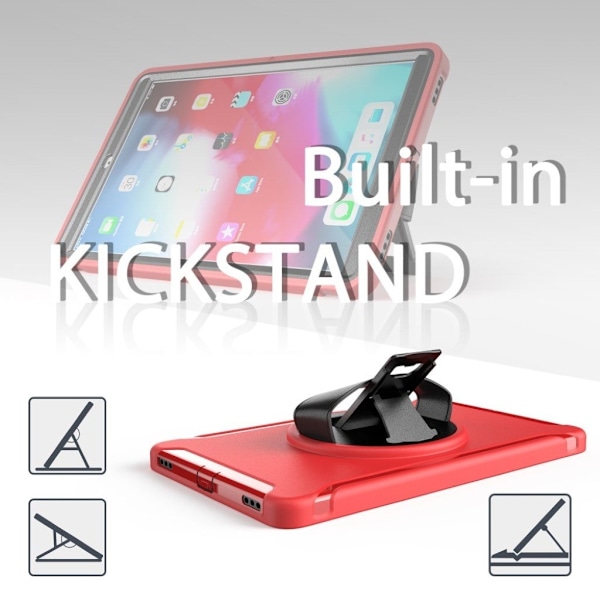 Samsung Galaxy Tab A 10.1 (2019) 360 kääntyvä hybridikotelo - Punainen Red