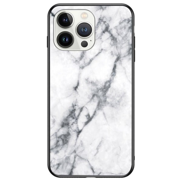 Fantasy Marble iPhone 14 Pro Suojakuori - Valkoinen Marble White