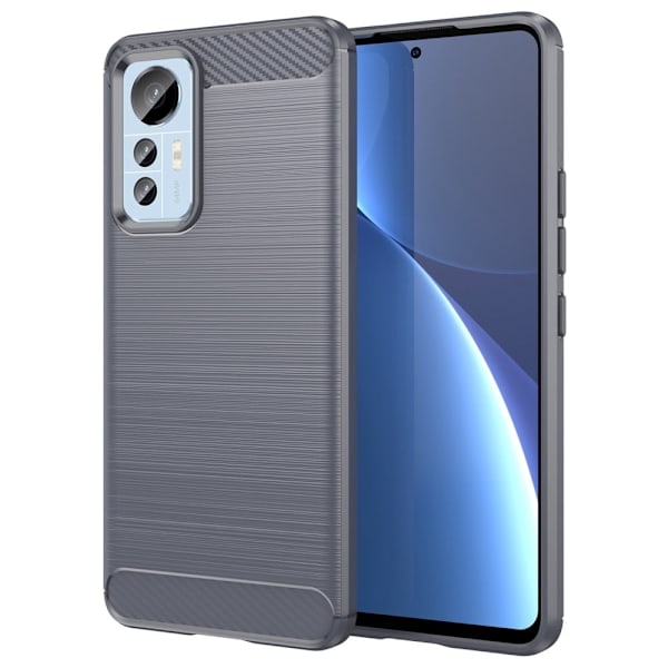 Carbon Flex Xiaomi 12 Lite skal - Silver/Grå Silvergrå