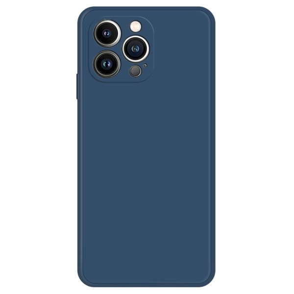 Beveled anti-drop rubberized cover for iPhone 14 Pro - Dark Blue Blue