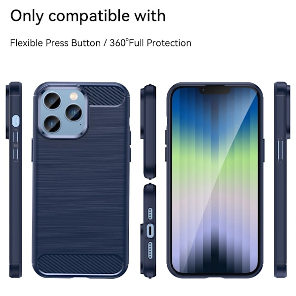 Carbon Flex iPhone 14 Pro Max skal - Blå Blå