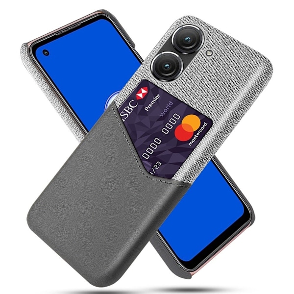 Bofink ASUS Zenfone 9 Kredittkort Deksel - Grå Silver grey