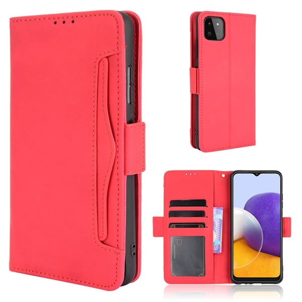 Moderni Nahkalaukku For Samsung Galaxy A22 5G - Punainen Red
