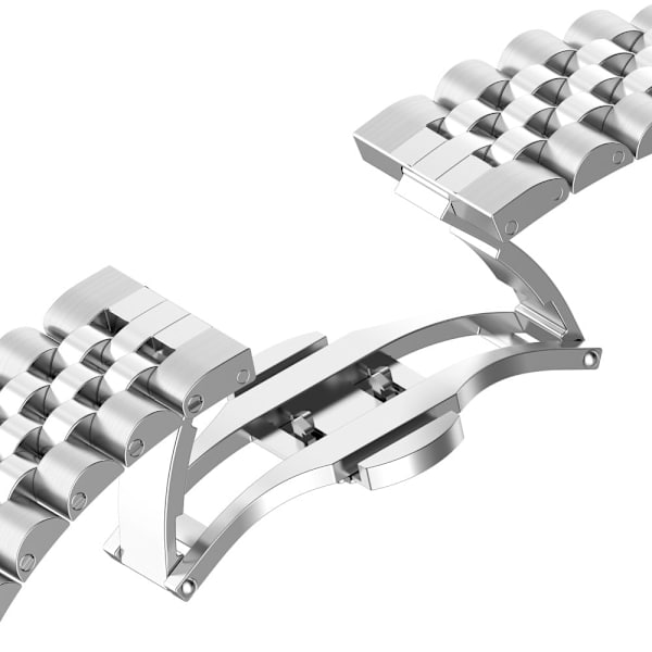 Fitbit Versa 4 / 3 rostfritt stålband med verktyg - Silver Silvergrå