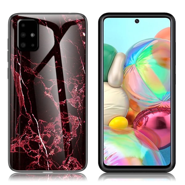 Fantasy Marble Samsung Galaxy A71 deksel - Rød Red