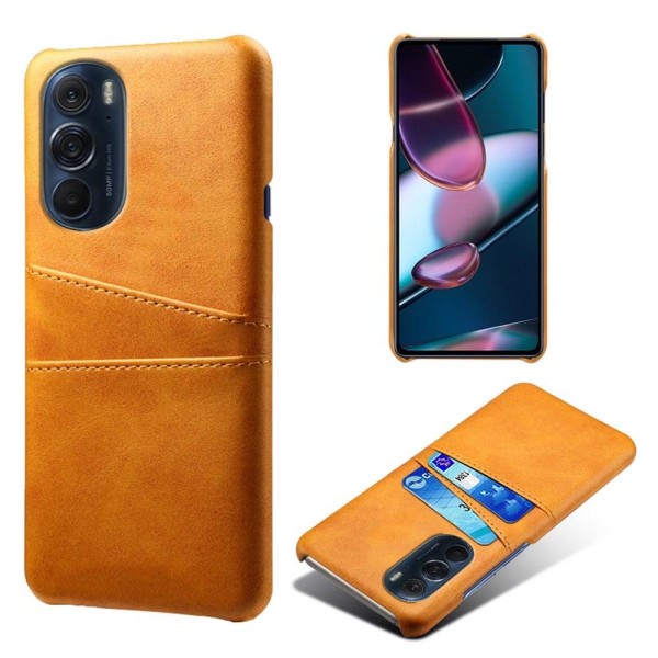 Motorola Edge X30 skal med korthållare - Orange Orange