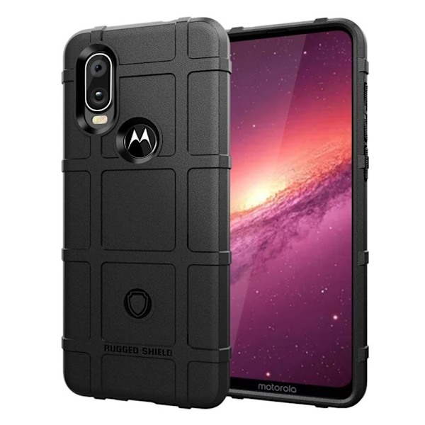 Rugged Shield Motorola One Action cover - Sort Black