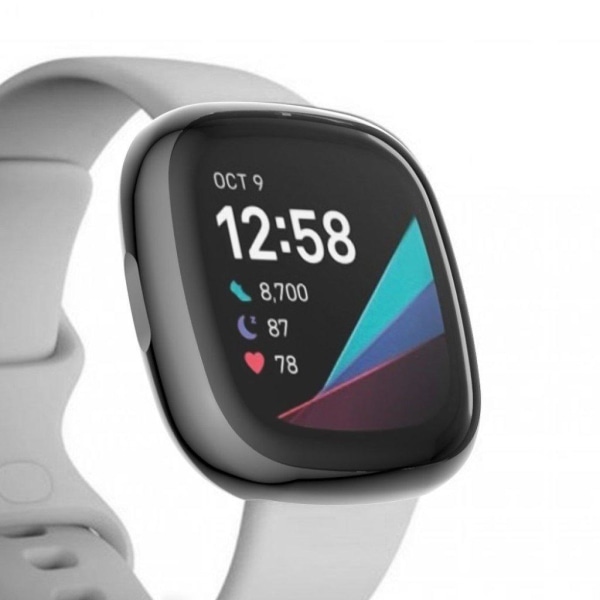 Fitbit Versa 3 / Sense kestävä yksinkertainen runko - Harmaa Silver grey