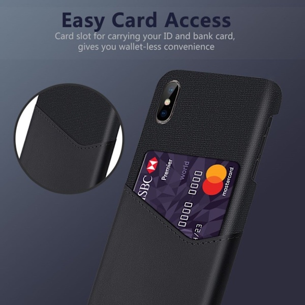 Bofink iPhone Xs Max Card Kuoret - Musta Black