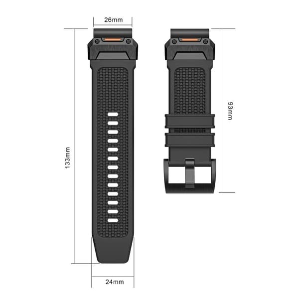 Garmin Fenix 3 / 5 / 5X / 6X / 7X Soft Rubber Replacement Strap 26mm Universal Smart Watch Wrist Band - Stjernelys Blue