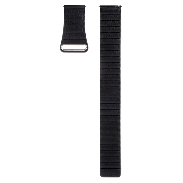 22mm Universal urrem i ægte læder - Sort Black