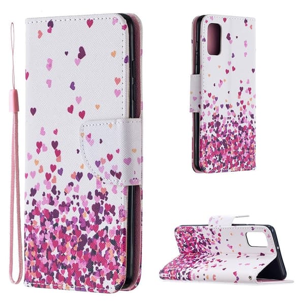 Wonderland Samsung Galaxy A72 5G Flip etui - Hjerter Pink