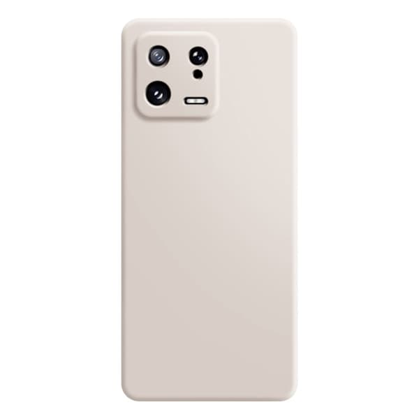 Avfasat gummerat anti-droppskydd för Xiaomi 13 - Beige Vit