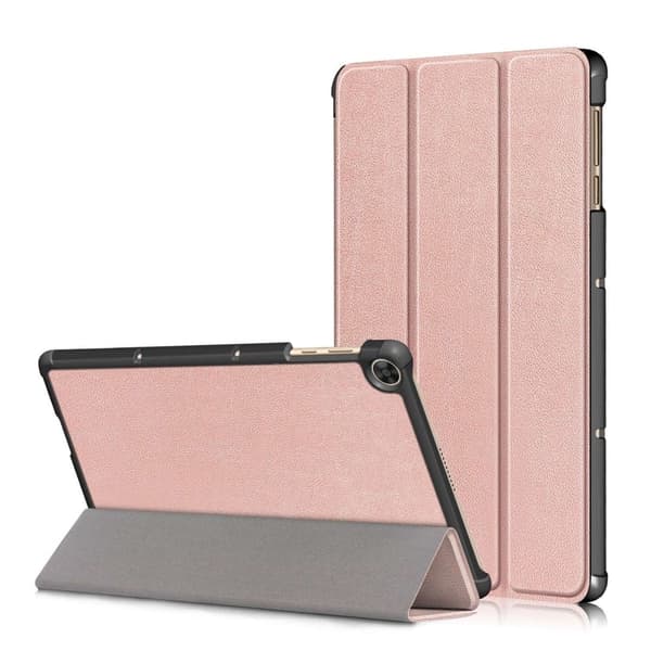 Tri-fold skinnstativveske for Huawei MatePad T10 - Rose Gull Pink