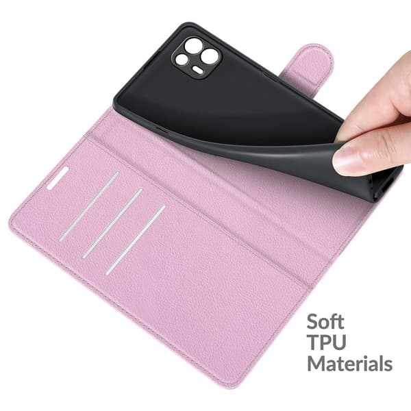 Classic Motorola Edge 20 Lite Flippetui - Rosa Pink