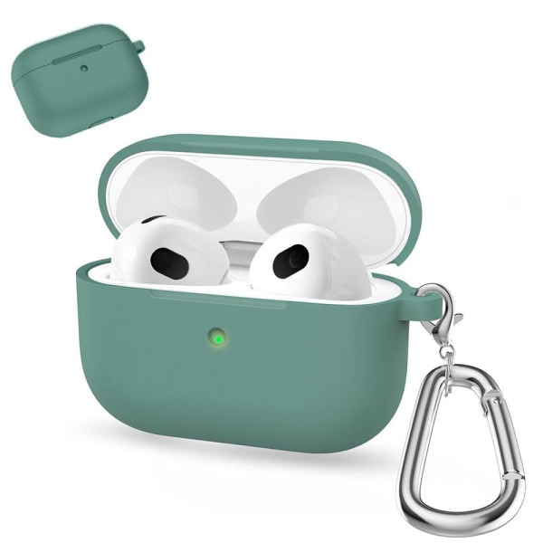AirPods silicone case with carabiner - Pine Needle Green Grön