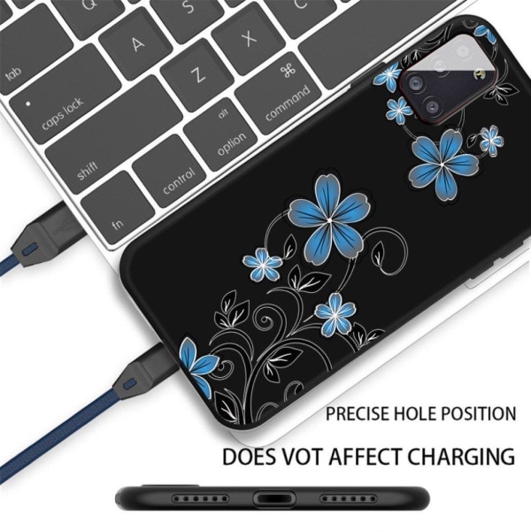 Imagine Samsung Galaxy A31 cover - Smukke Blomster Blue