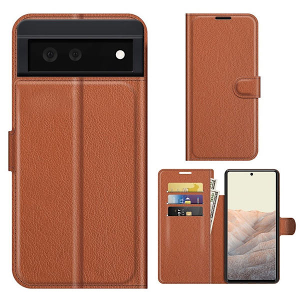 Classic Google Pixel 6 flip etui - Brun Brown