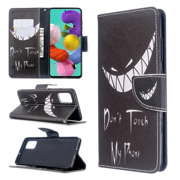 Wonderland Samsung Galaxy A51 flip-etui - Ikke Rør Telefonen Min Black