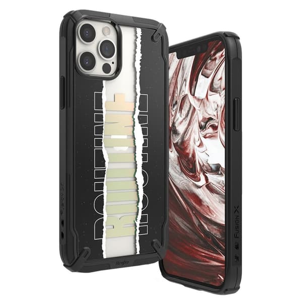 Ringke FUSION X DESIGN - iPhone 12 Pro Max - Rutin Svart