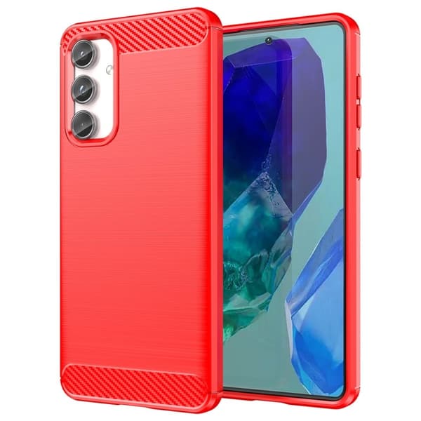 Carbon Flex Samsung Galaxy M55 kotelot - Punainen Red