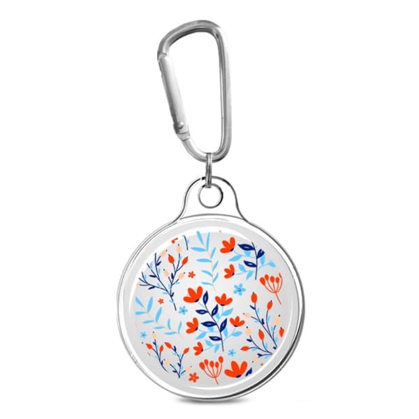 AirTags unike mønsterdeksel med nøkkelring - Farge Blader Blomst Multicolor