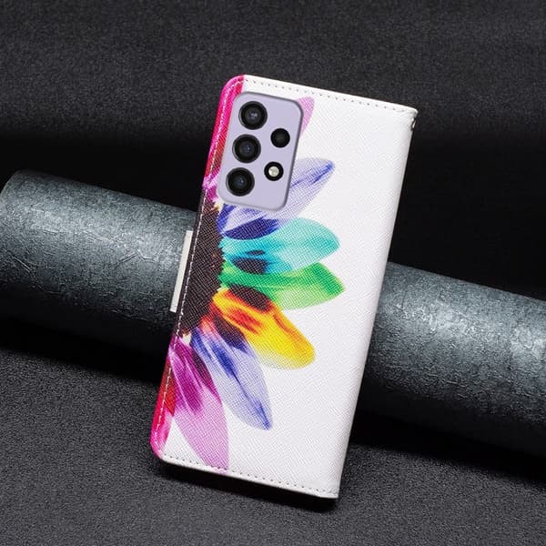 Wonderland Samsung Galaxy A73 Flippetui - Solsikke Multicolor