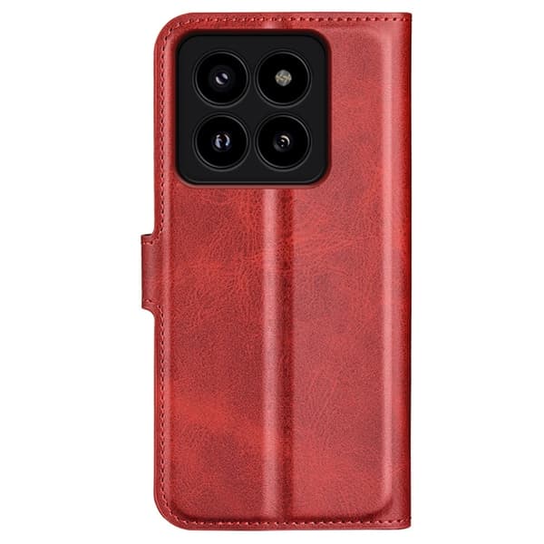 Xiaomi 14 Pro nahkainen lompakokkotelo - Punainen Red