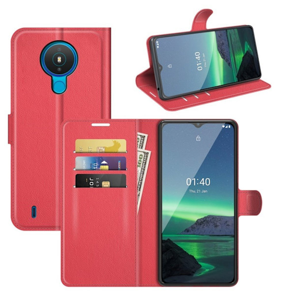 Classic Nokia 1.4 Flip Etui - Rød Red