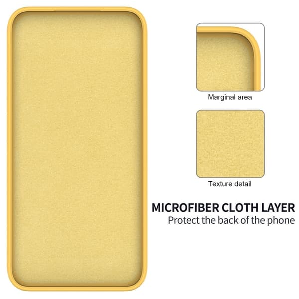 Matt flytende silikondeksel for Xiaomi Redmi Note 13 5G  - Gul Yellow