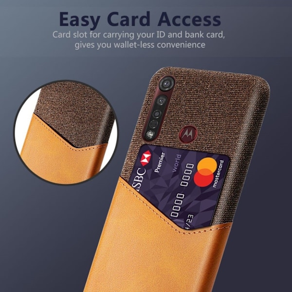 Bofink Motorola Moto G8 Plus Card kuoret - Ruskea Brown