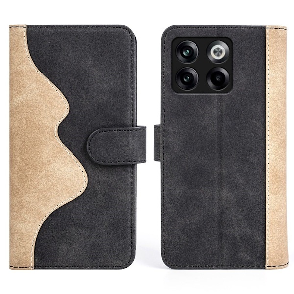 Tvåfärgat OnePlus Ace Pro / OnePlus 10T fodral i läder - Svart Svart