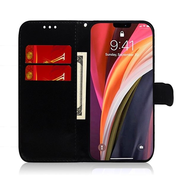 Mirror iPhone 12 Pro Max flip case - Musta Black