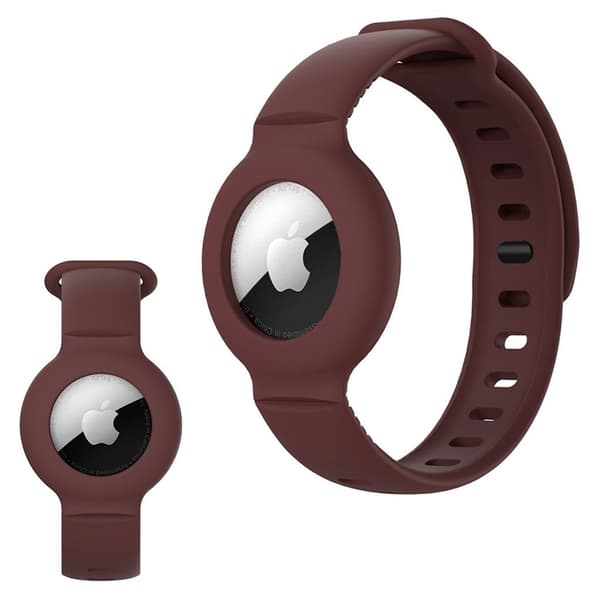 AirTags enkle silikone-urrem - Brun Brown