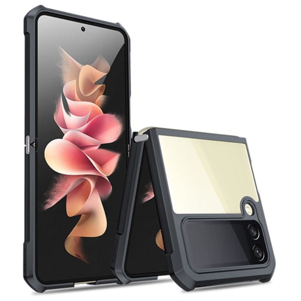 Shockproof Hybrid Suojakuori For Samsung Galaxy Z Flip3 5G - Mus Black
