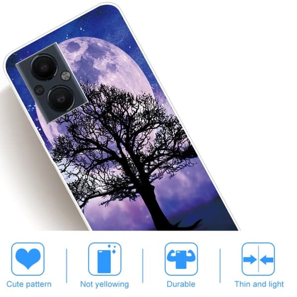 Deco OnePlus Nord N20 5G Etui - Træ og Måne Purple