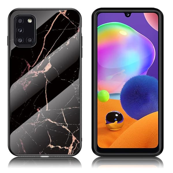 Fantasy Marble Samsung Galaxy A31 deksel - Svart / Gull Black