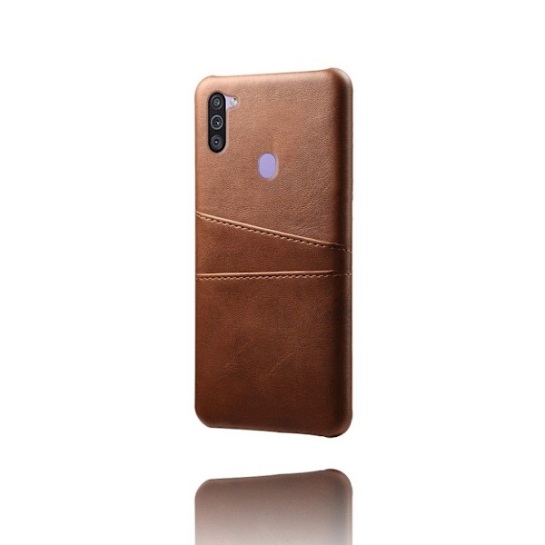Samsung Galaxy M11 skal med korthållare - Brun Brun