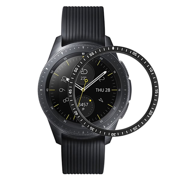 Samsung Galaxy Watch (42mm) rustfrit stål bezel - Sort Black