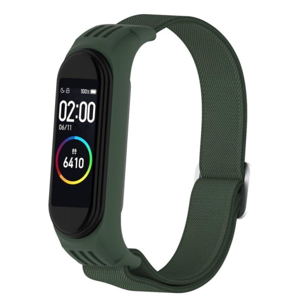Xiaomi Mi Smart Band 6 / 5 nailon kellonauha - Armeijan Vihreä Green