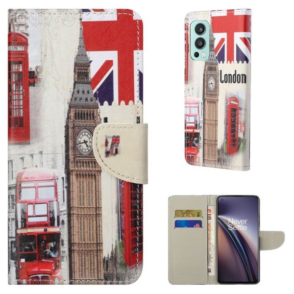 Wonderland OnePlus Nord 2 5G flip etui - London Med Big Ben Multicolor