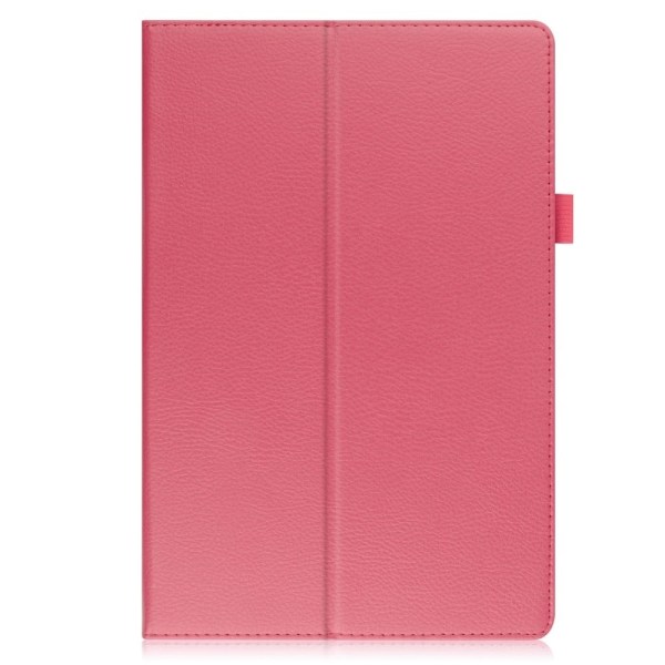 Foldbart etui med Lichi-tekstur til Samsung Galaxy Tab A8 10.5 (2021) - Rose Pink