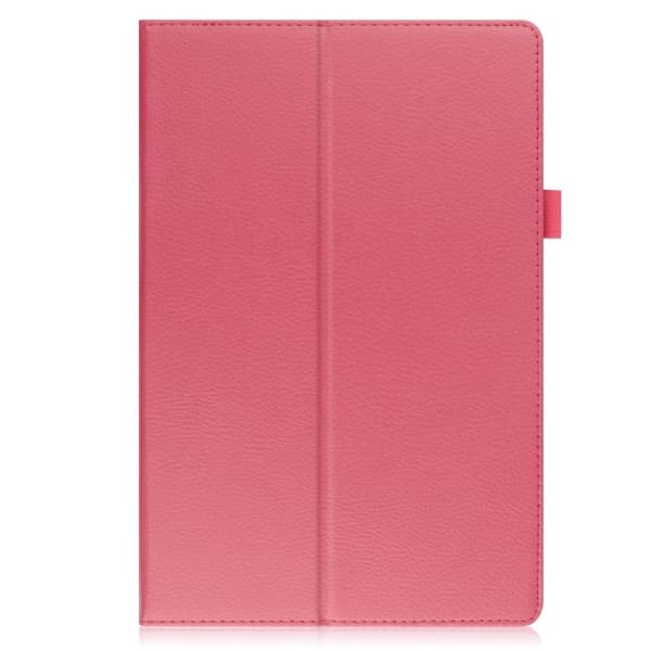 Sammenleggbart etui med Lichi-tekstur for Samsung Galaxy Tab A8 10.5 (2021) - Rose Pink