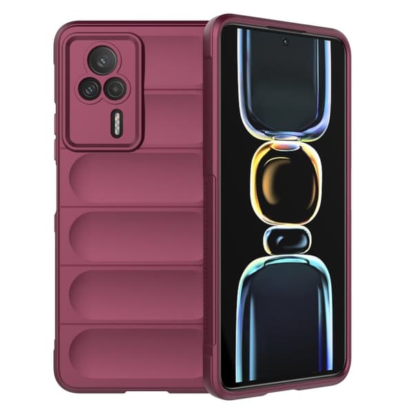 Mjukt greppformat Xiaomi Redmi K60E skal - Röd Röd