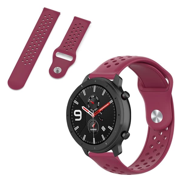 Amazfit GTR 47mm / Pace silikone Urrem - Vinrød Red
