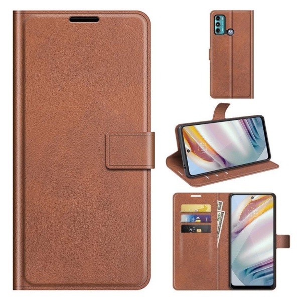 Lompakko Nahkakotelo For Motorola Moto G40 Fusion / G60 - Ruskea Brown